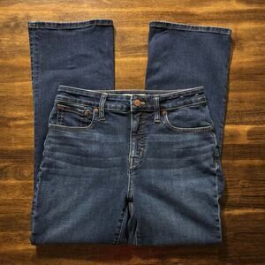 Madewell Women’s 28 x 26.5 Jeans Curvy Kick Out Demi Flare Stretch Blue Denim